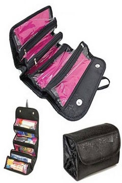 Roll N Go Roll-N-Go Women Travel Large Cosmetic Bag Fashion Waterproof Nylon Beauty Makeup Bag Organizer Make Up Storage Toiletry Bag  - Image 2