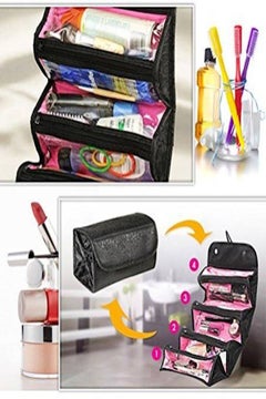 Roll N Go Roll-N-Go Women Travel Large Cosmetic Bag Fashion Waterproof Nylon Beauty Makeup Bag Organizer Make Up Storage Toiletry Bag  - Image 3