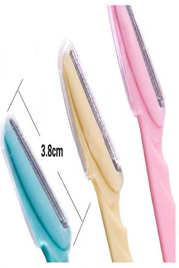Tinkle Eyebrow Trimmer Hair Remover Set Eye Brow Razor For Makeup Kit Stainless Steel Cutting Cosmetic Tools Pack of 3 - Image 3