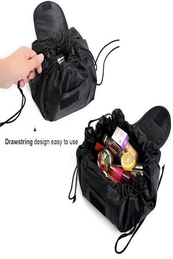 فيلي فيلي منظم للماكياج والمجوهرات مزود بسحاب وأربطة - Image 2