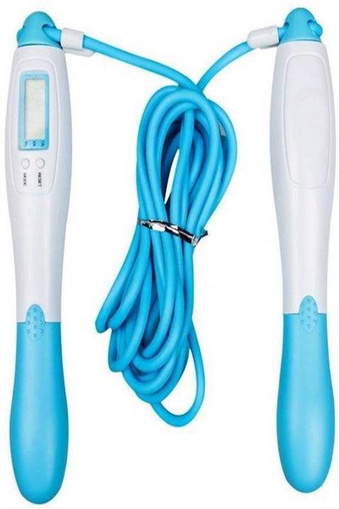 Digital LCD Auto Counting Exercise Training Gym Skipping Jump Jumping Rope Blue
