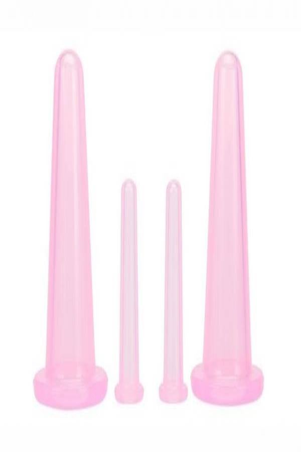 Vacuum Massage Anti Cellulite Silicone Cupping Therapy Set for Body and Facial/Home Use Massage Cups 4pcs