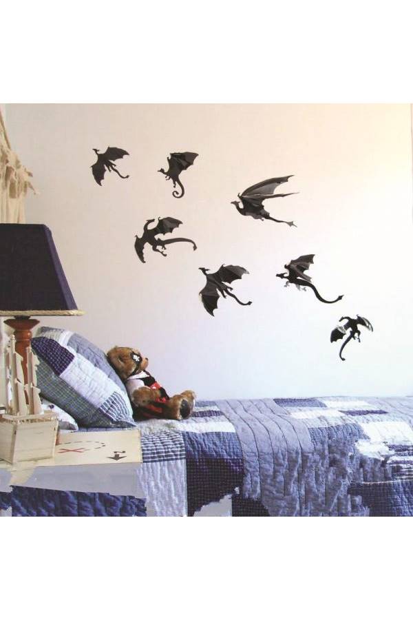 7Pcs 3D Wall Stickers Dragon Bat Art Home Decor Wall Decals, Sddo049 - Image 2