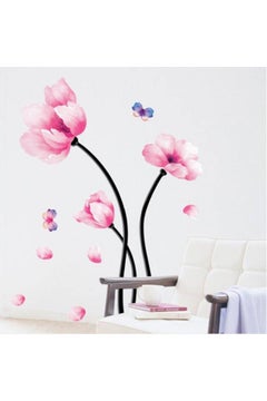 Wall Decal  Flower - Wall Mural Peel and Stick - Removable Vinyl Wall Sticker Home Decor Pink