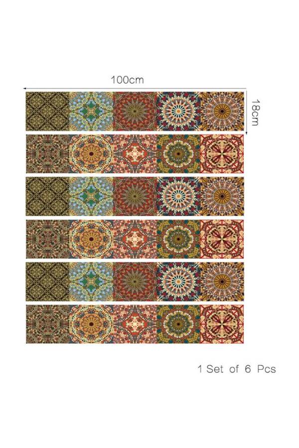 Set Of 6 Piece Simple Creative Waterproof Stair Sticker - Image 4