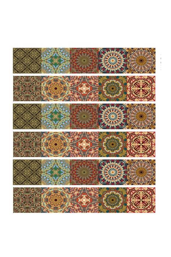 Set Of 6 Piece Simple Creative Waterproof Stair Sticker - Image 1