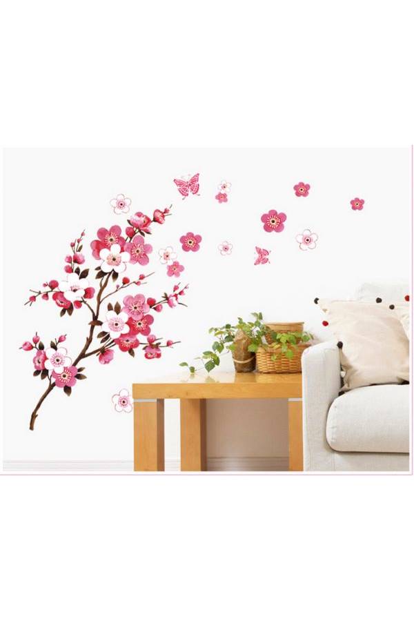 Generic DIY Peach Blossom Wall Sticker Pink  - Image 4