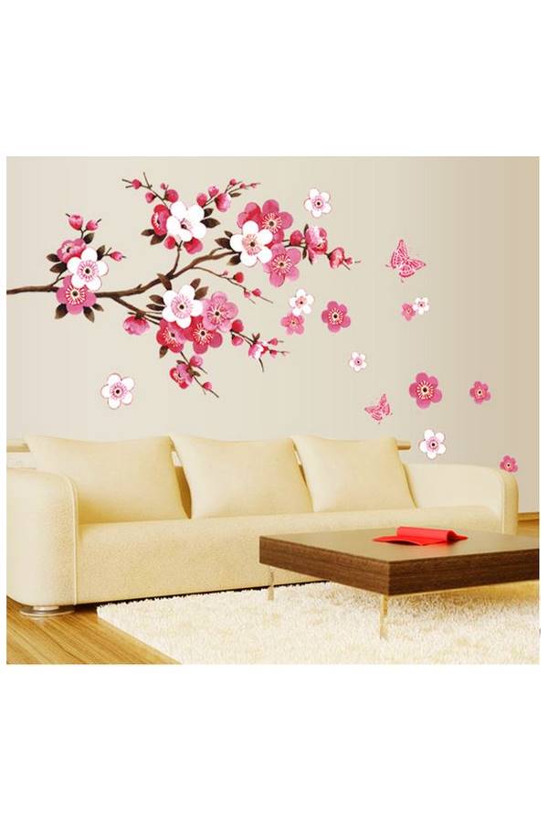 Generic DIY Peach Blossom Wall Sticker Pink  - Image 5
