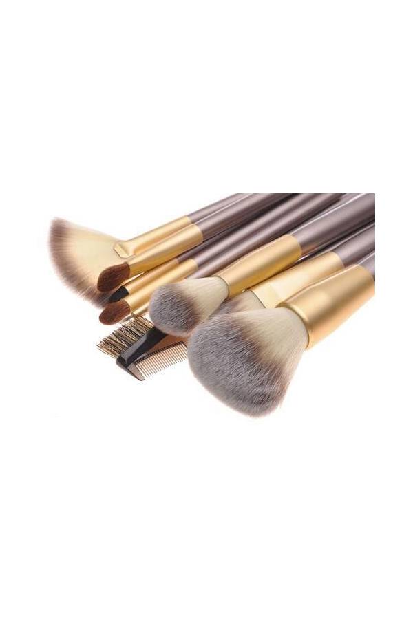 Generic 12 Piece Professional Makeup Brush Set With Pouch  - Image 2