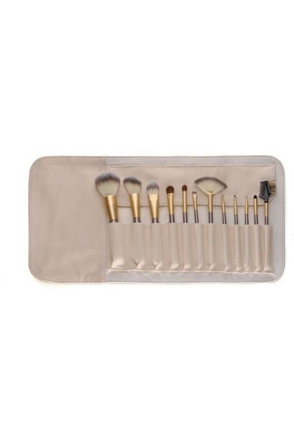 Generic 12 Piece Professional Makeup Brush Set With Pouch  - Image 3
