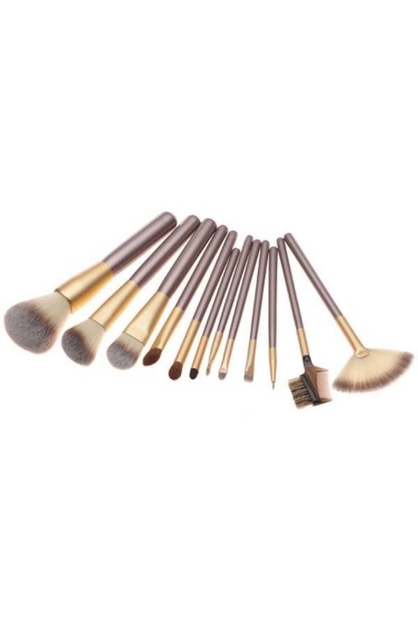 Generic 12 Piece Professional Makeup Brush Set With Pouch  - Image 4