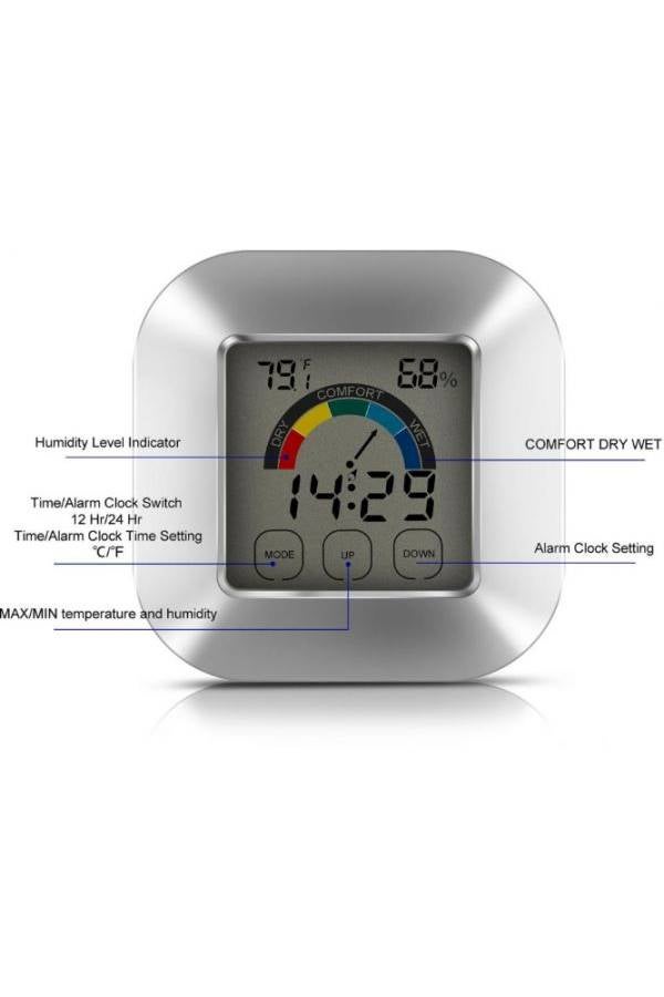 Digital Thermometer Cum Hygrometer With Alarm Clock - Image 2