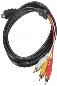 HDMI Male To 3 RCA Video Audio Converter Cable Black/Red/Yellow