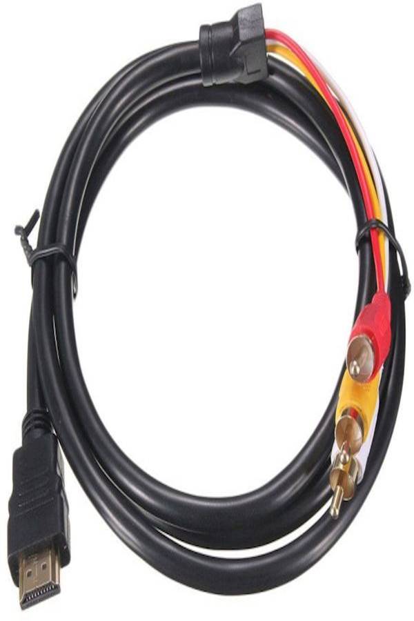 Generic - HDMI Male To 3 RCA Video Audio Converter Cable Black/Red/Yellow - Image 1