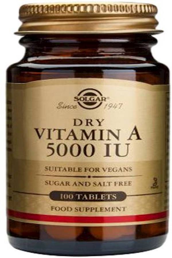 Solgar Dry Vitamin A 5000 IU - 100 Softgels - Image 1