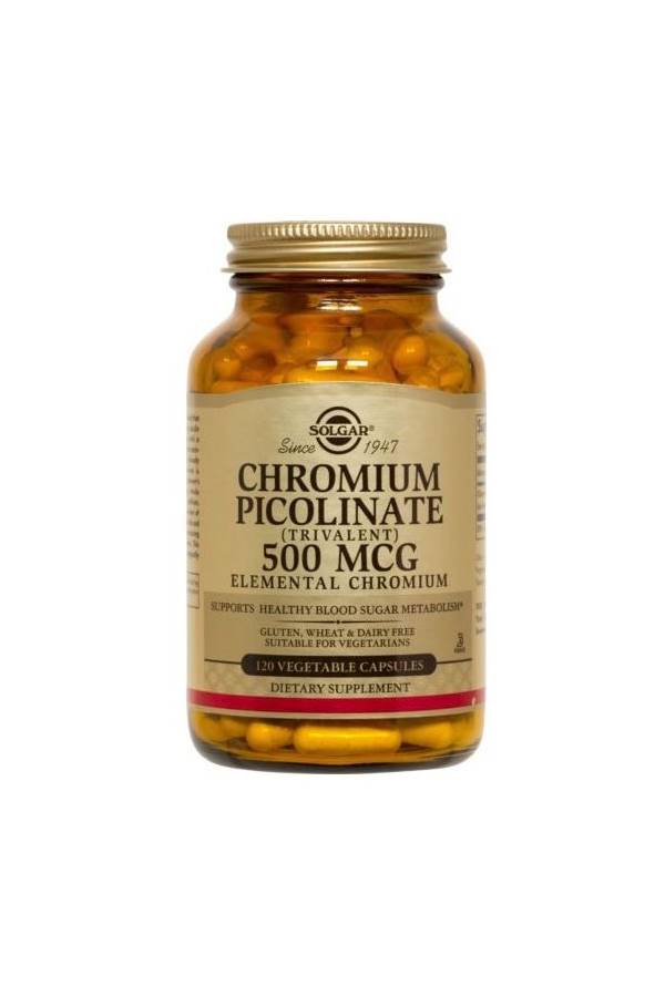 Solgar Chromium Picolinate 500 Mcg - 120 Capsules - Image 1