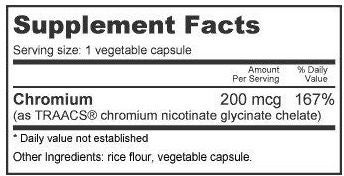 Solgar Chromium Picolinate 500 Mcg - 120 Capsules - Image 2