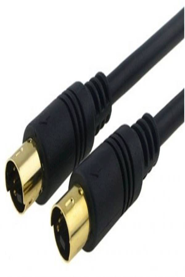 24K  Plated S-Video Male to Male Cable For TV/HDTV/DVD/VCR/CAMCORDER - 1.5 Meters Gold 