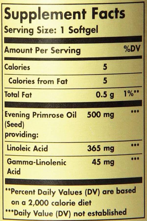 Solgar Evening Primrose Oil Dietary Supplement 500mg - 180 Softgels - Image 5