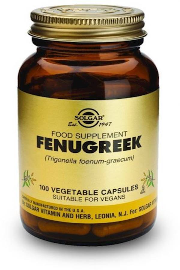 Solgar Fenugreek Food Supplement - 100 Capsules - Image 1