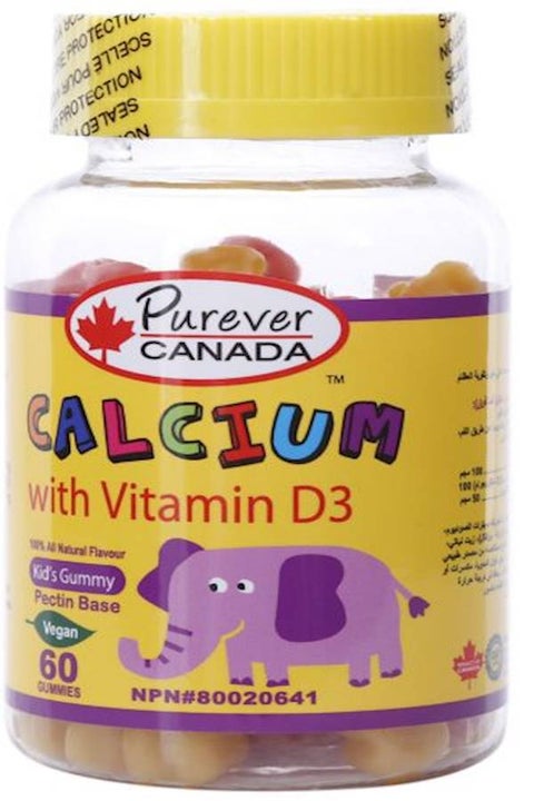 Pack Of 60 Calcium With Vitamin D3 Pectin Base Gummies