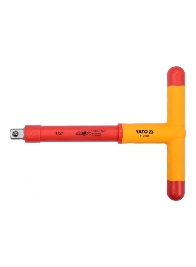 ياتو مفتاح ربط بمقبض على شكل حرف T أصفر/برتقالي/فضي