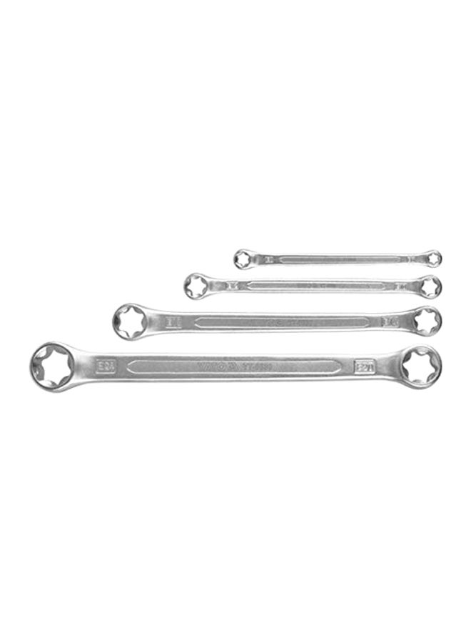 Yato 4-Piece Torx Ring Spanner Set Silver