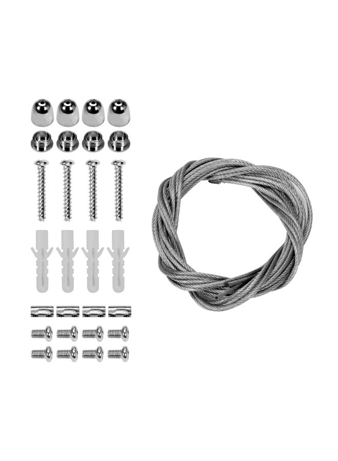 ياتو طقم حبل سلكي للتركيبات المعلقة فضي