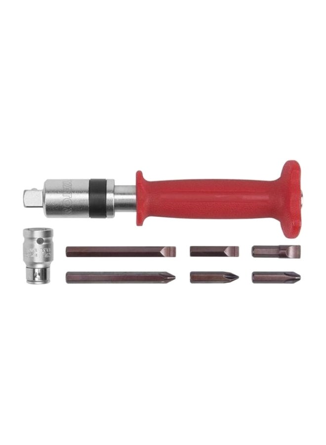 Yato 8-Piece Impact Screwdriver Set Red/Silver