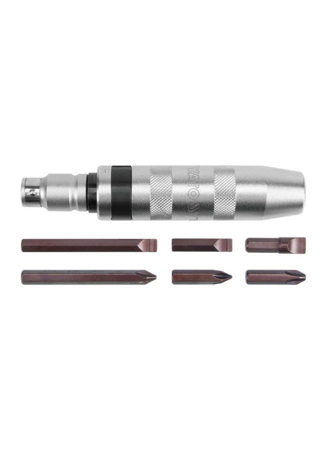 Yato 7-Piece Impact Screwdriver Set YT-2801 PL Silver/Brown 