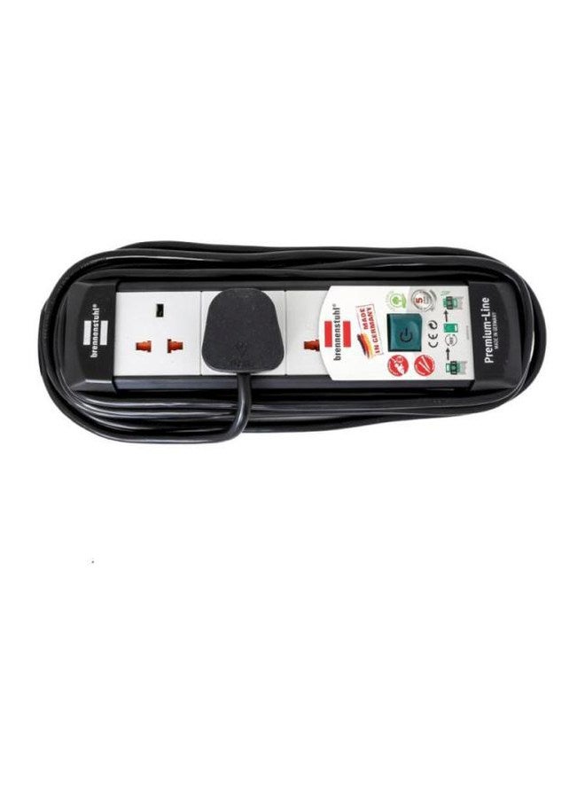 Brennenstuhl 3 Way Extension Socket Black/White 