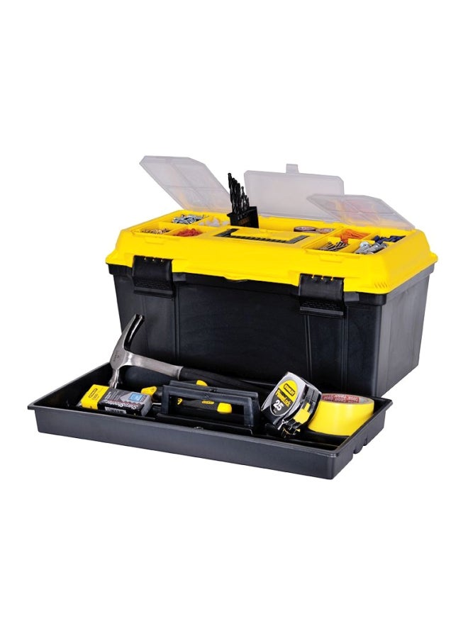 Stanley Tool Organizer Box Black/Yellow/Clear 555x265x290mm  - Image 1