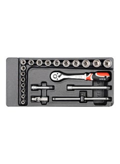 Yato 22-Piece Socket Set Silver/Black/Red 17x38x4cm  - Image 1