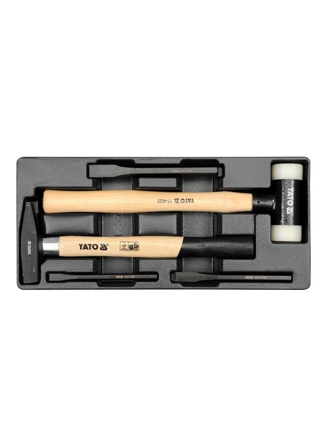 Yato 5-Piece Hammer And Cisel Set Beige/Black/White 