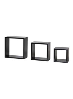 Dolle 3-Piece Decorative Floating Shelves Set Black 