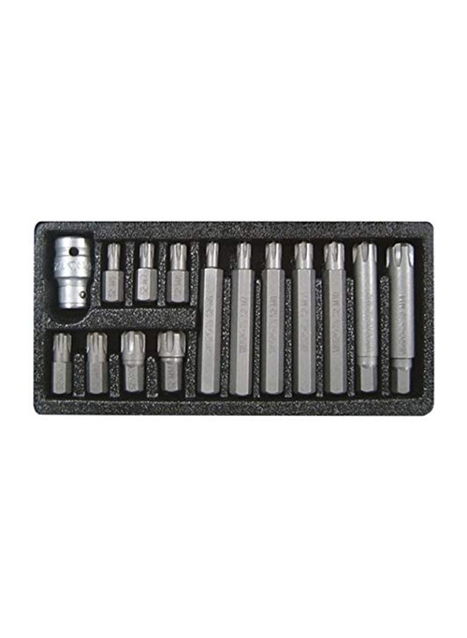 Yato 15-Piece Screwdriver Set Silver