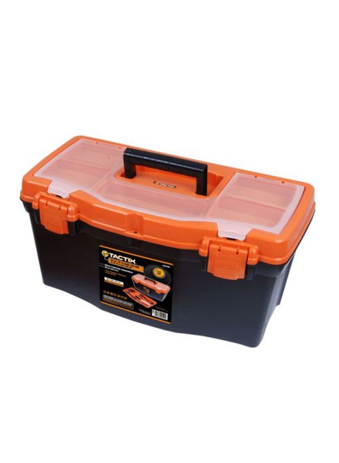 Tactix Plastic Tool Box Orange/Black 50x26x24cm 