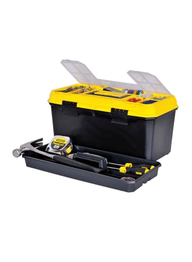Stanley Plastic Tool Box Black/Yellow 410x180x200mm 