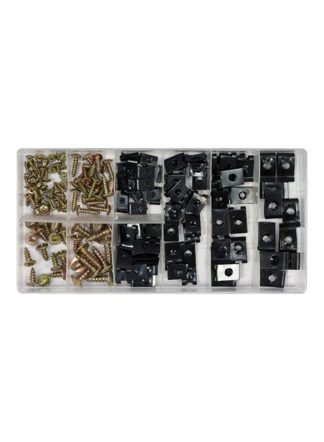 Yato 170-Piece Bodywork Nuts And Screws Black/Gold 