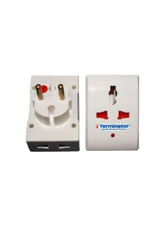 Terminator - 3-Way Sucko Plug Multi Adapter White - Image 1