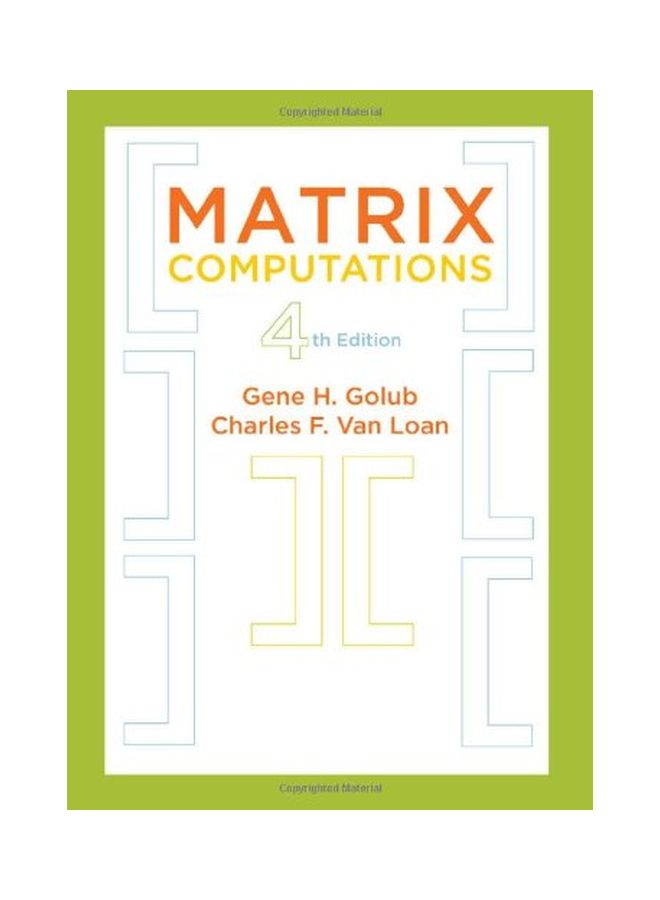 Matrix Computations Hardcover English by Gene H Golub - 15 Feb 2013 