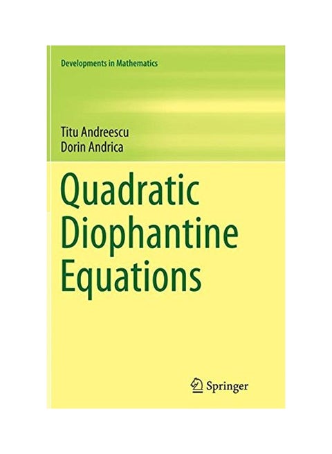 Quadratic Diophantine Equations paperback english - 9 Oct 2016