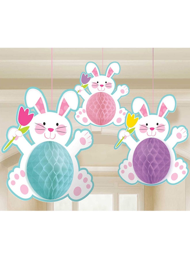 Amscan 3-Piece Honeycomb Bunny Set