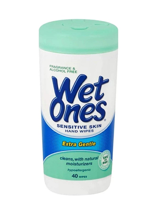 playtex Wet Ones Sensitive Skin Hands Wipes 40 Count Wipes (Pack Of 6)