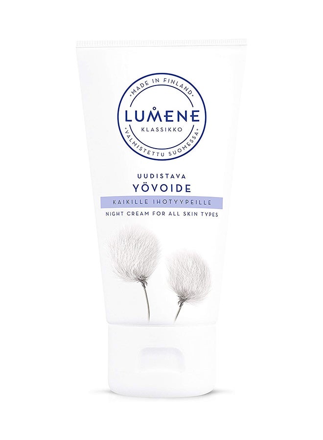Lumene - Klassikko Classics Restoring Night Cream For All Skin Types 50 ml / 1.7 Fl.Oz. - Image 1
