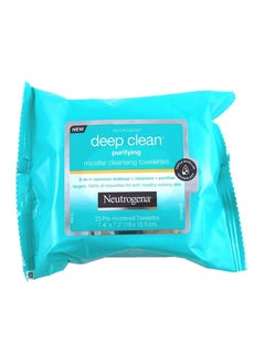 Neutrogena Deep Clean Purify Micellar Towelettes 25 Count (2 Pack) 