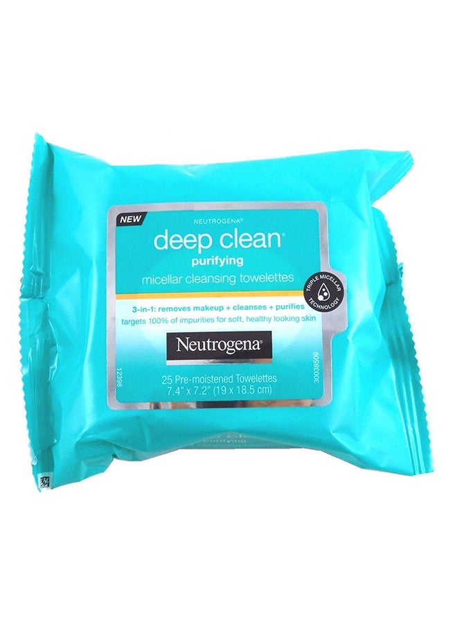 Deep clean purify micellar towelettes 25 count, 1.0 Count - v1555561077/N23958608A_1