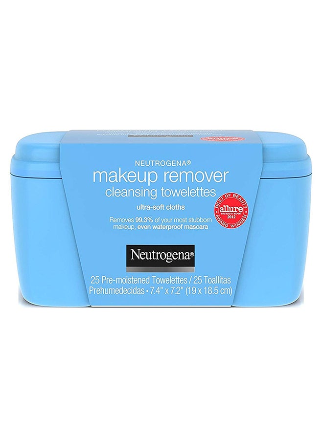 Neutrogena Pack Of 6 Ultra-Soft Makeup Remover Cleansing Towelette 7.4 x 7.2 inchesinch - Image 1