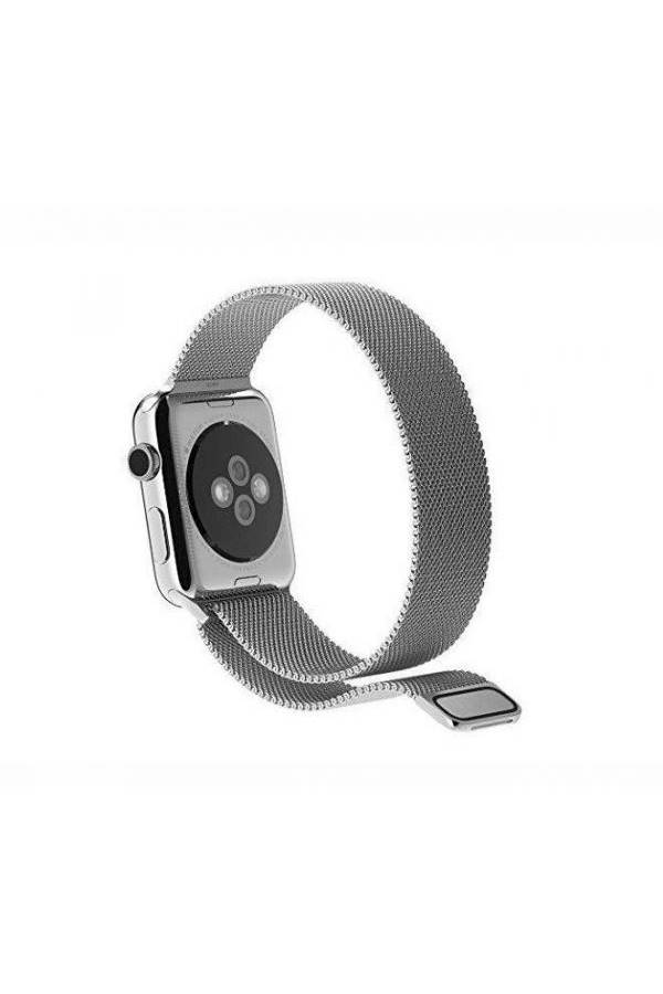 Smart Watch 42Mm Magnetic Milanese Loop Stainless Steel Band For Smart Iwatch 42Mm Silver