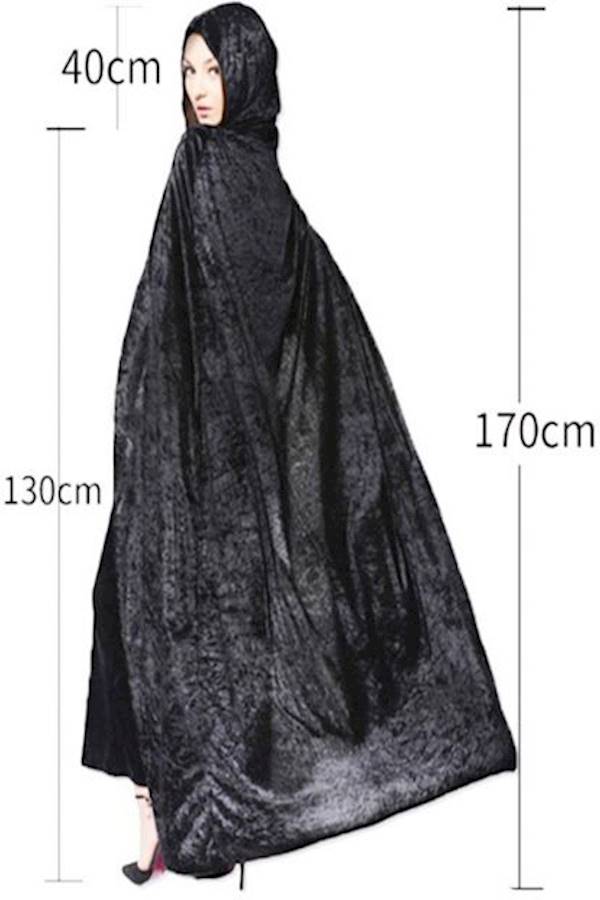 زي تنكري رداء ساحرة بغطاء للرأس - Image 3